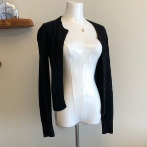 Aqua Black Women's Cashmere button Cardigan Sweater